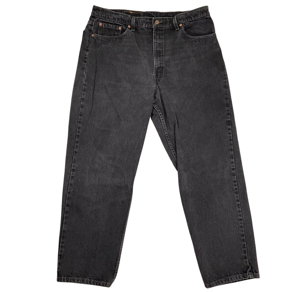 Levi's 550 Jeans Mens 40W 30L Black Relaxed Fit Grunge 90s USA VTG